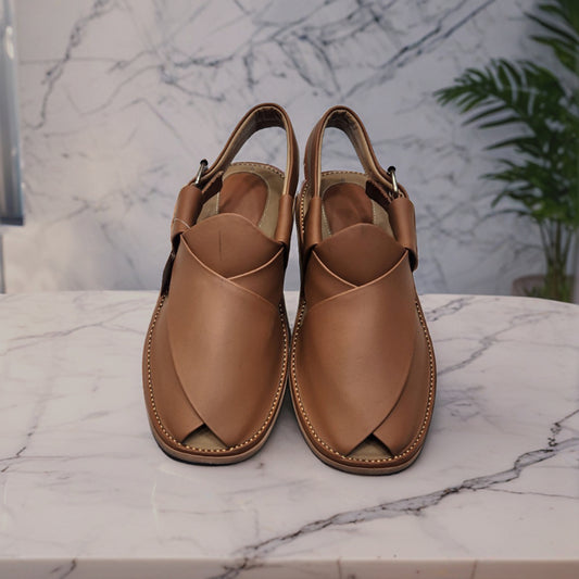 Peshawar Zalmi Medicated Gogo Shape Chappal(Brown Colour)