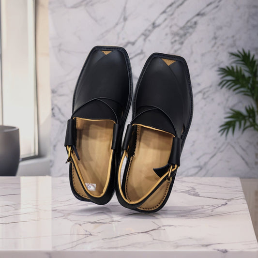 Smart Zalmi Peshawari Chappal (Black Color)