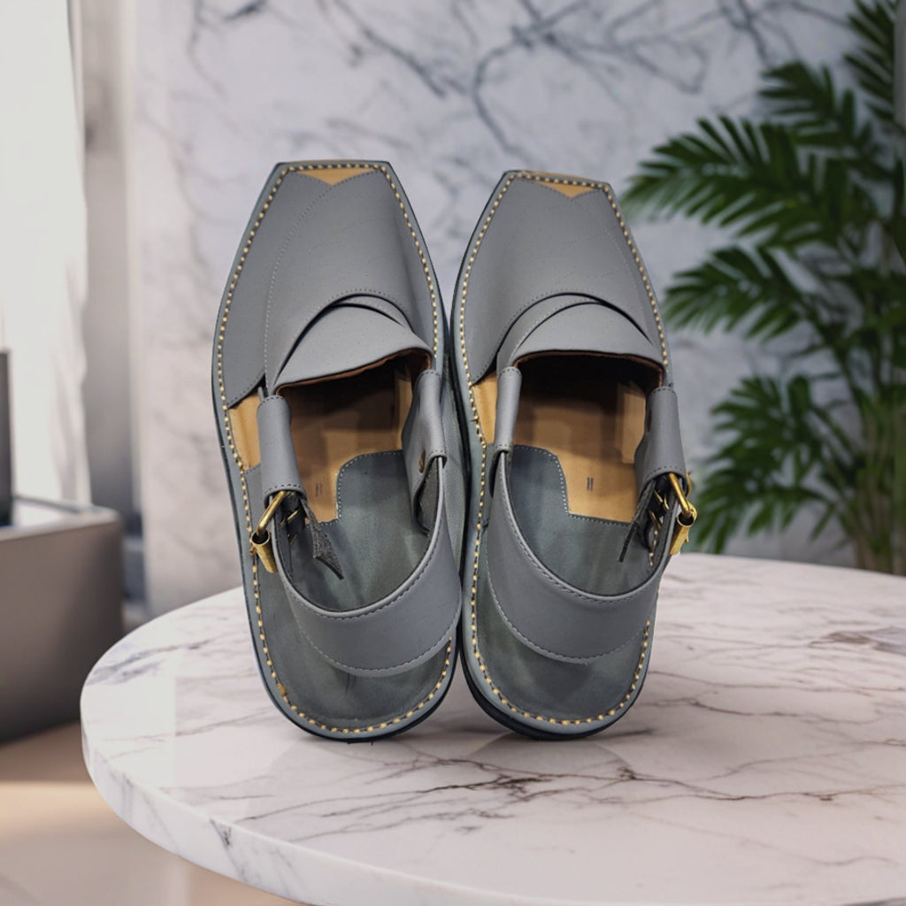 Smart Kaptan Peshawari Chappal(grey color