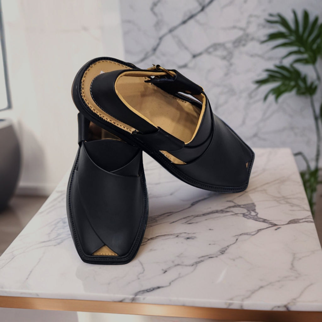 Smart Zalmi Peshawari Chappal (Black Color)