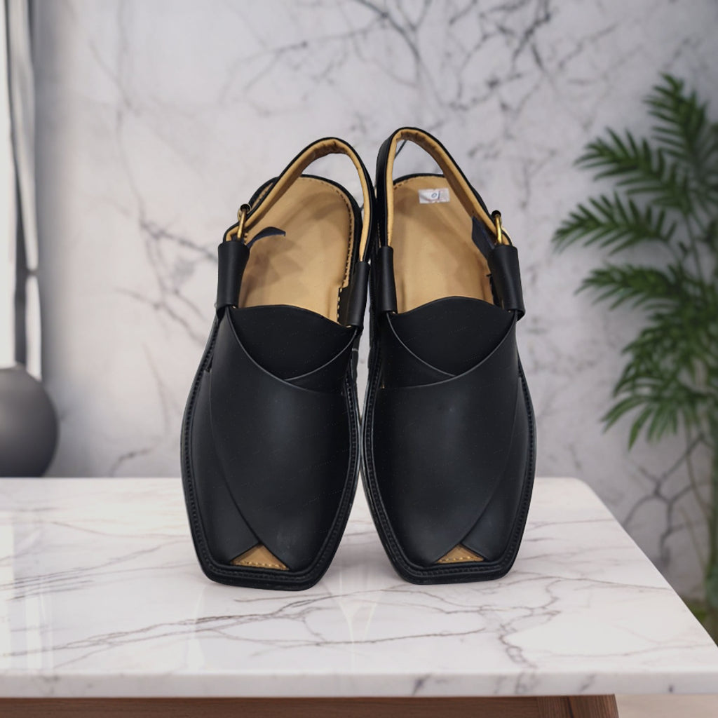Smart Zalmi Peshawari Chappal (Black Color)