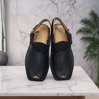 Smart Zalmi Peshawari Chappal (Black Color)